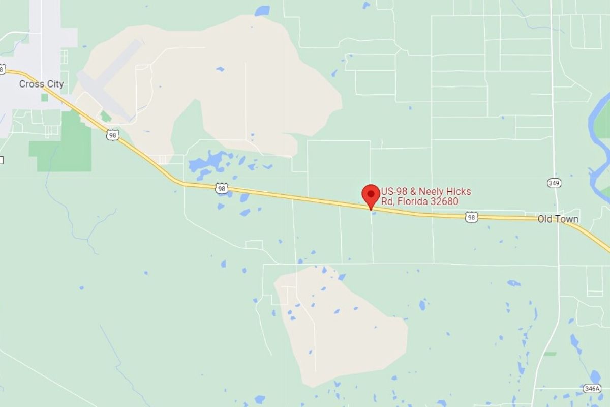 US-19 AT NE 521ST ST, Dixie County map