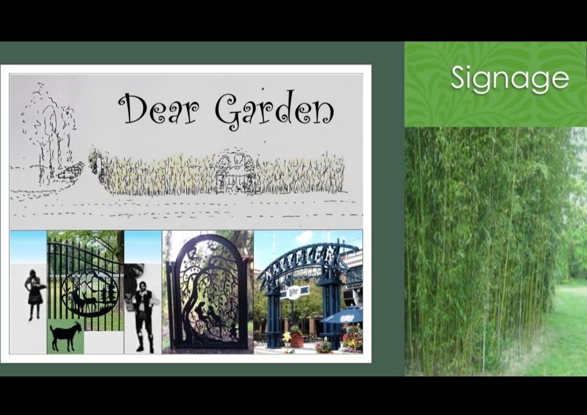 Dear Garden conceptual site plan signage