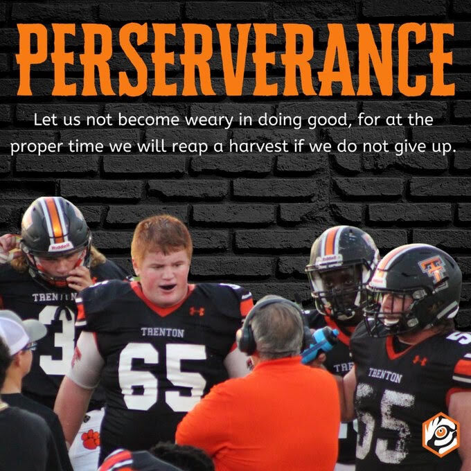 Alex Brown (#65) of Trenton High School.