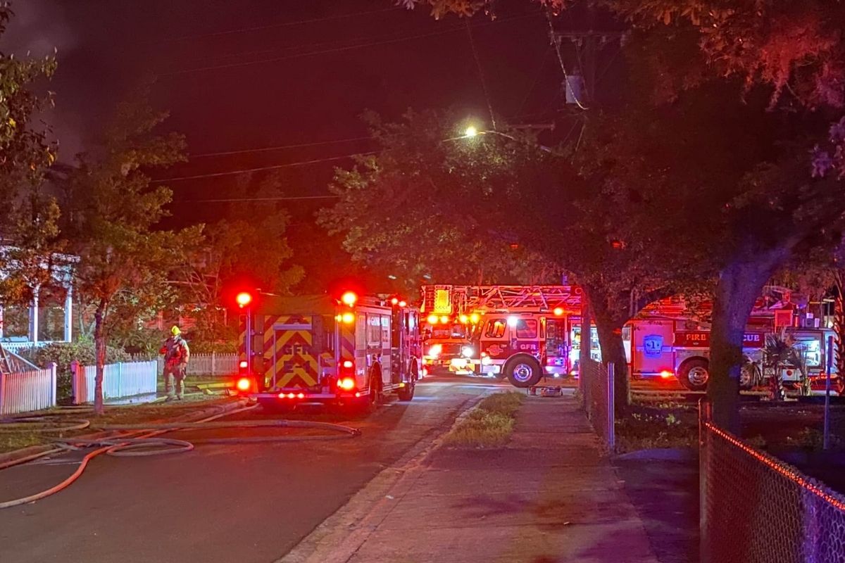 GFR 320 NW 1st Street fire trucks