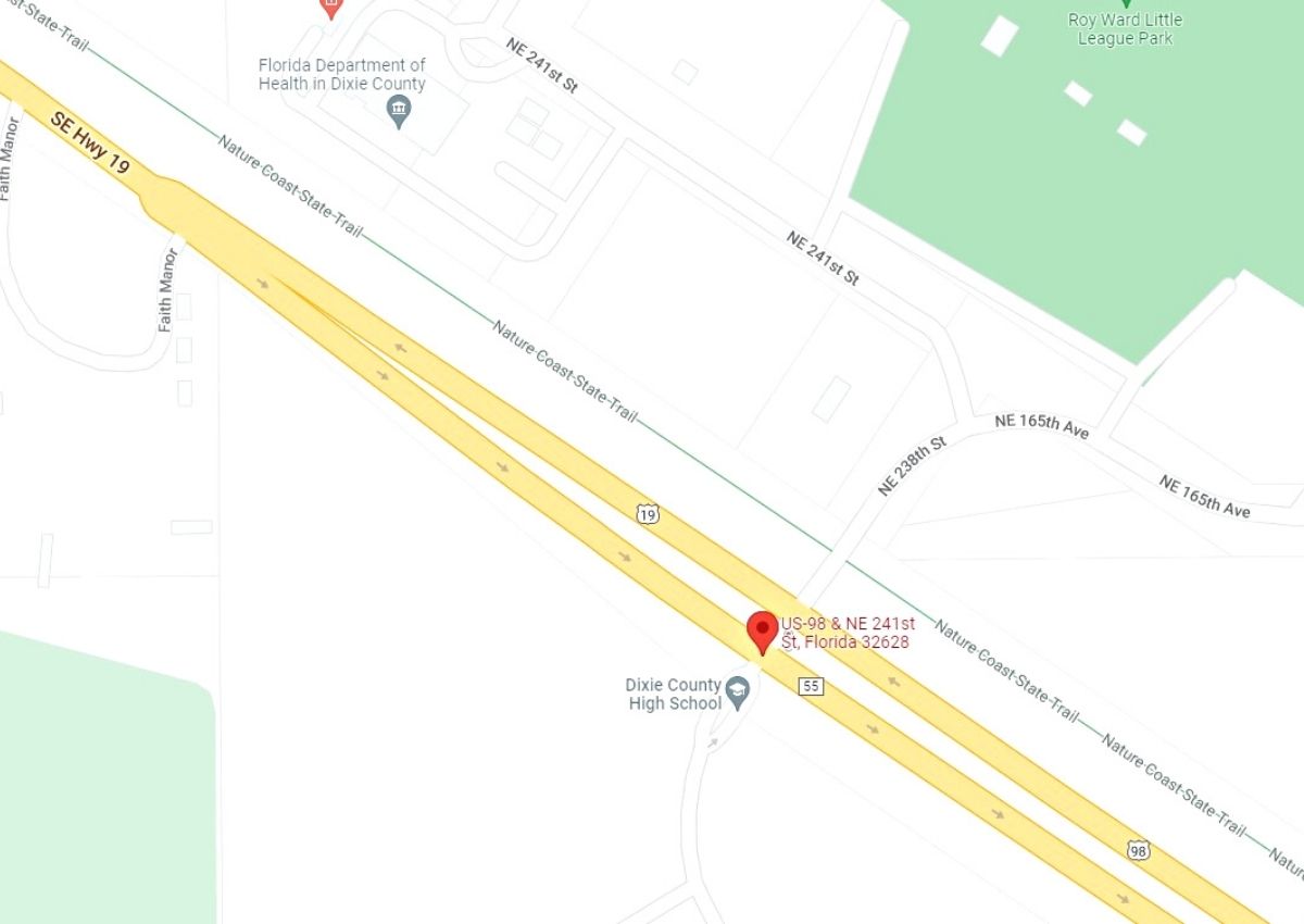 US Highway 19 and NE 238th St. Cross City map