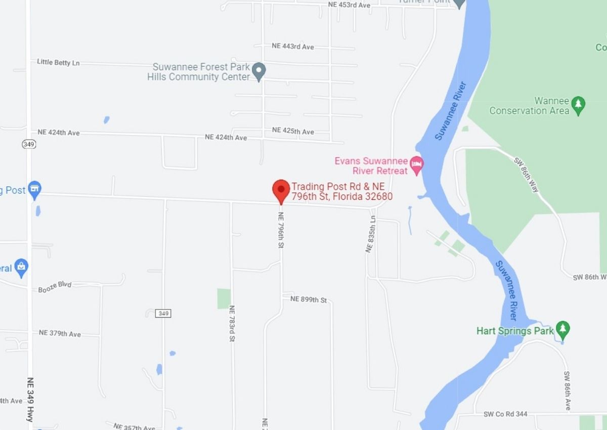 NE 835th St and NE 796th St, Dixie County Florida accident map