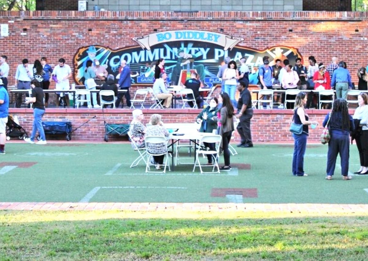 GNV future of downtown at Bo Diddley Plaza