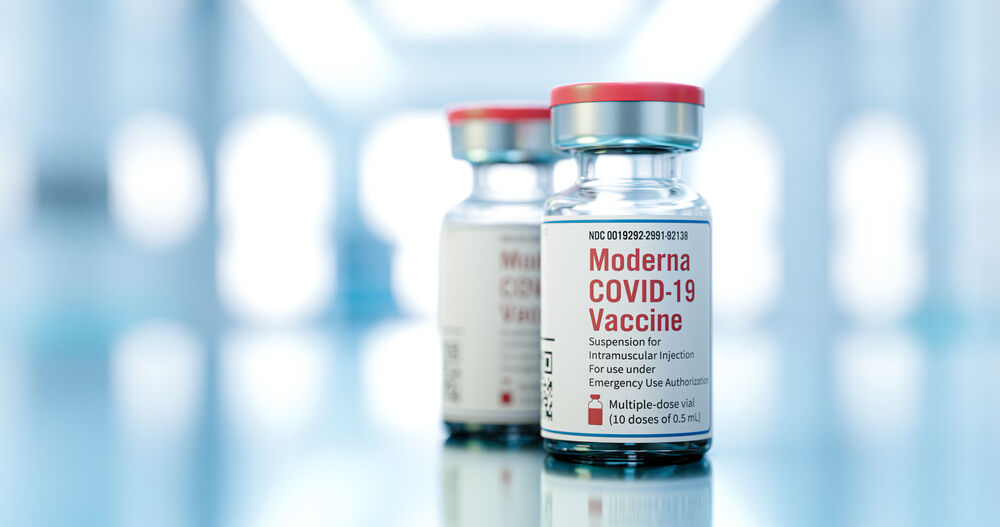 Moderna COVID-19 vaccine vials