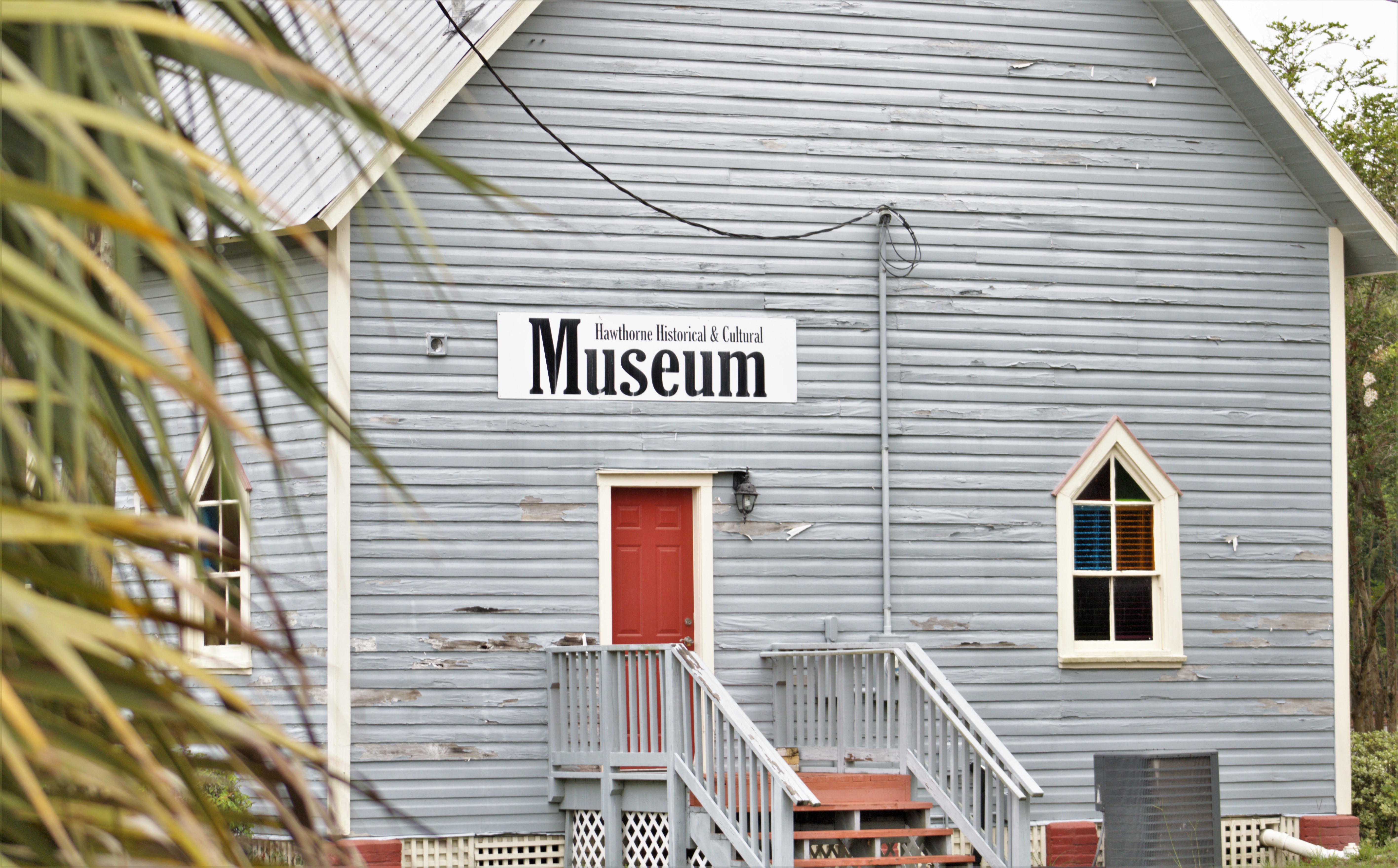 Back door at Hawthorne Historical Museum and Cultural Center