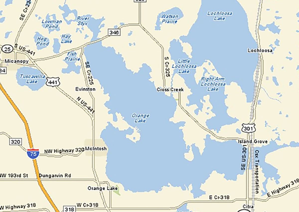 Orange Lake map