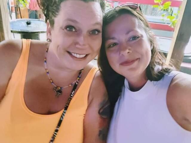 Leslie Lewis and friend Sara Parker at the High Dive.
