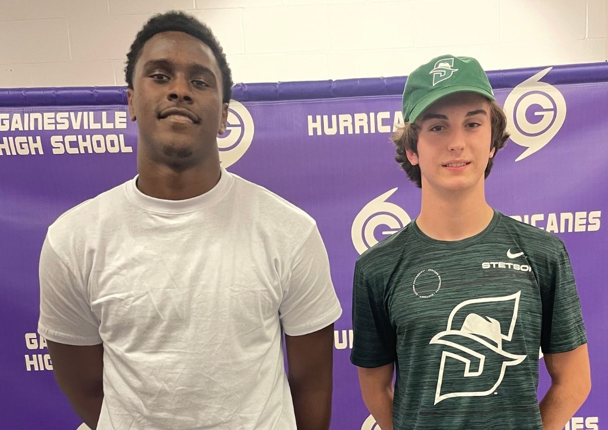 GHS football players Brandon Bowden and Andrew Tisher