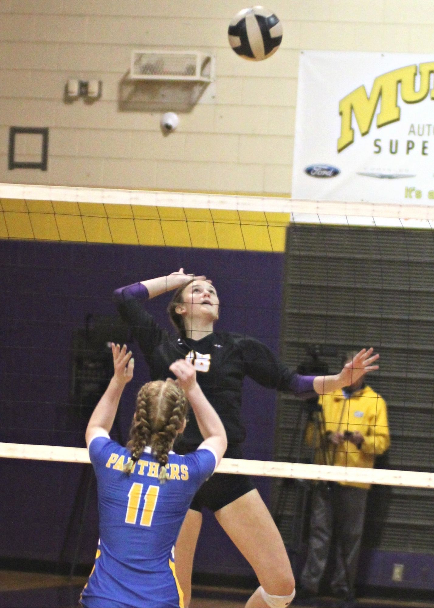 Union County's Caleigh Avery goes for a hit over Newberry's Abby Pace
