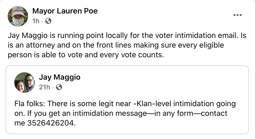 email Facebook posts