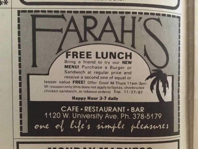 Farah's cafe on University