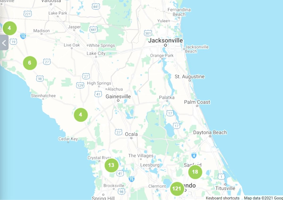 Duke Energy charging station map