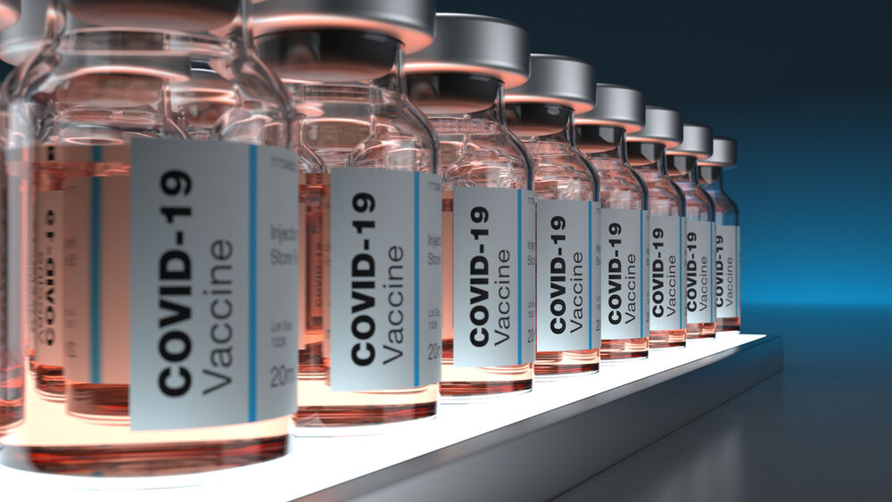 COVID-19 vaccine bottles