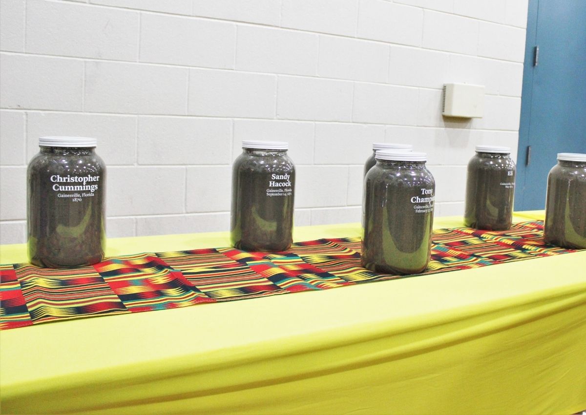 Soil on display from area lynching sites