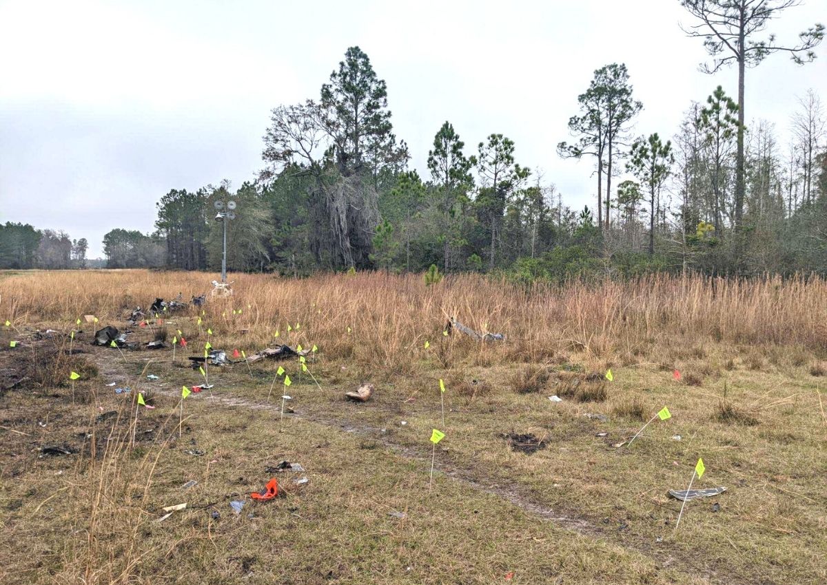 Helicopter crash scene - Bell family perishes