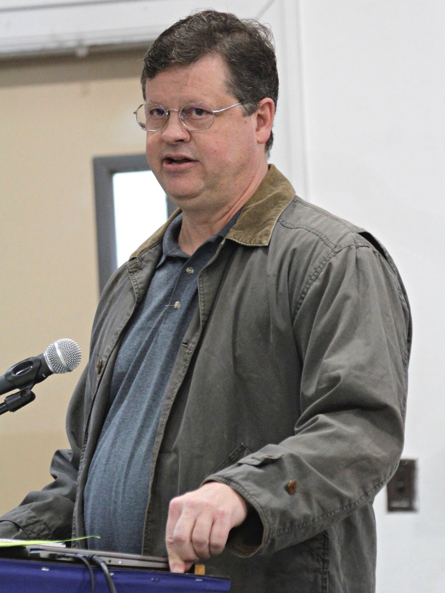 Brandon Peters at Levy County BOCC No Build meeting