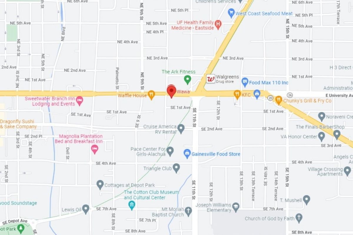 Wawa gas station shooting at 1007 E University Avenue