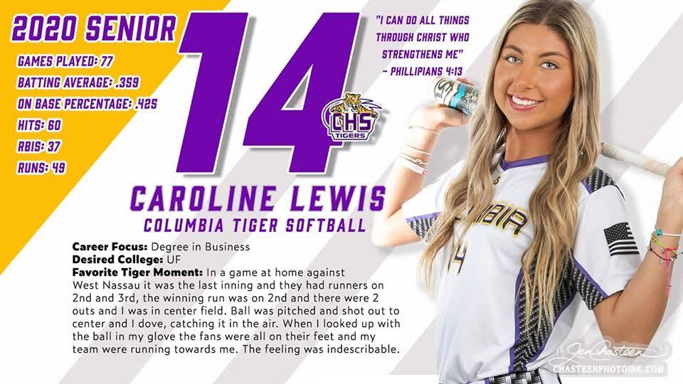 Caroline Lewis of Columbia (Lake City) High School.