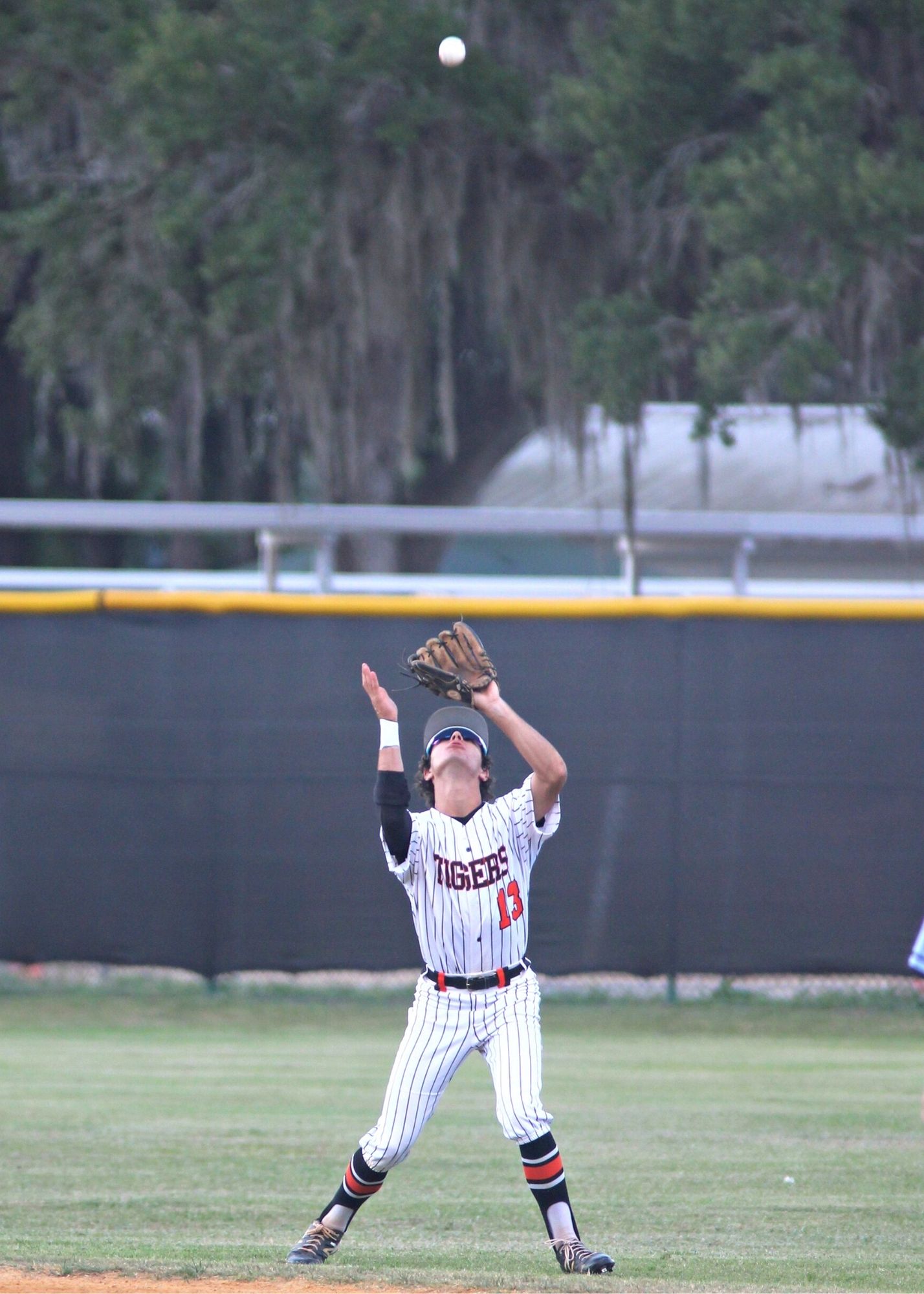Trenton's Johnny Scott catches an out
