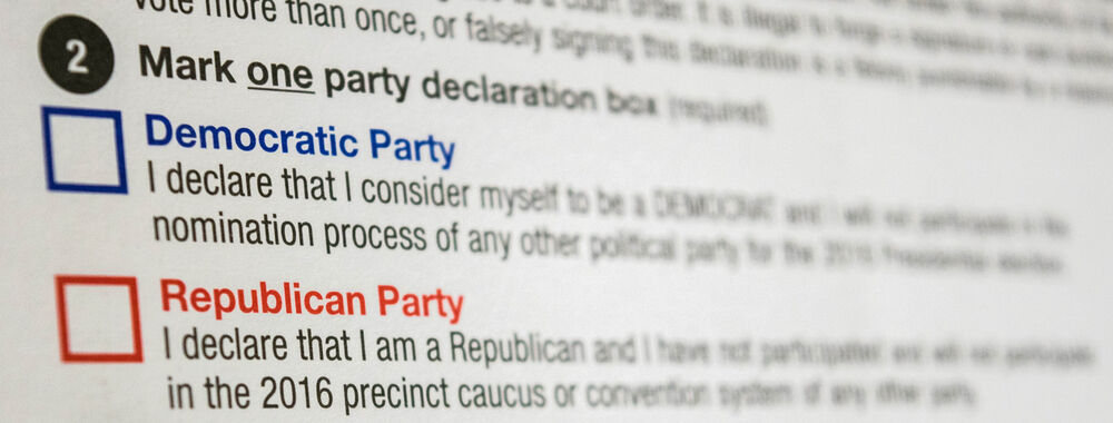 Party affiliation declaration