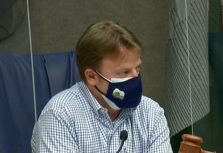 Chair Ken Cornell at Tuesday's BOCC meeting.