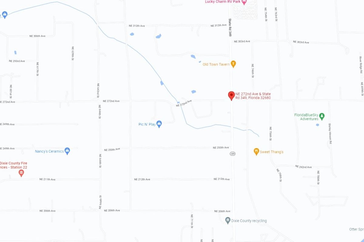 NE 272nd Avenue and State Road 349 north of Old Town map