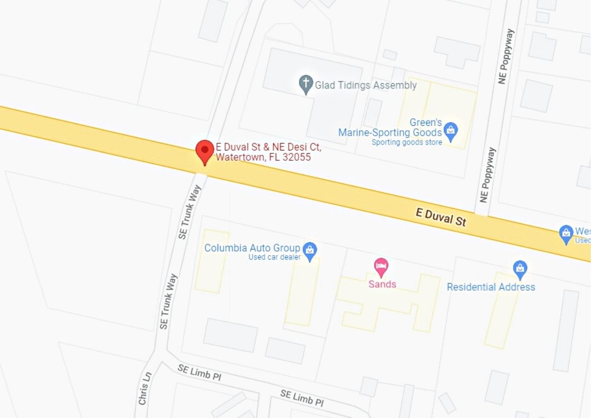 US Highway 90 and NE Desi Court map