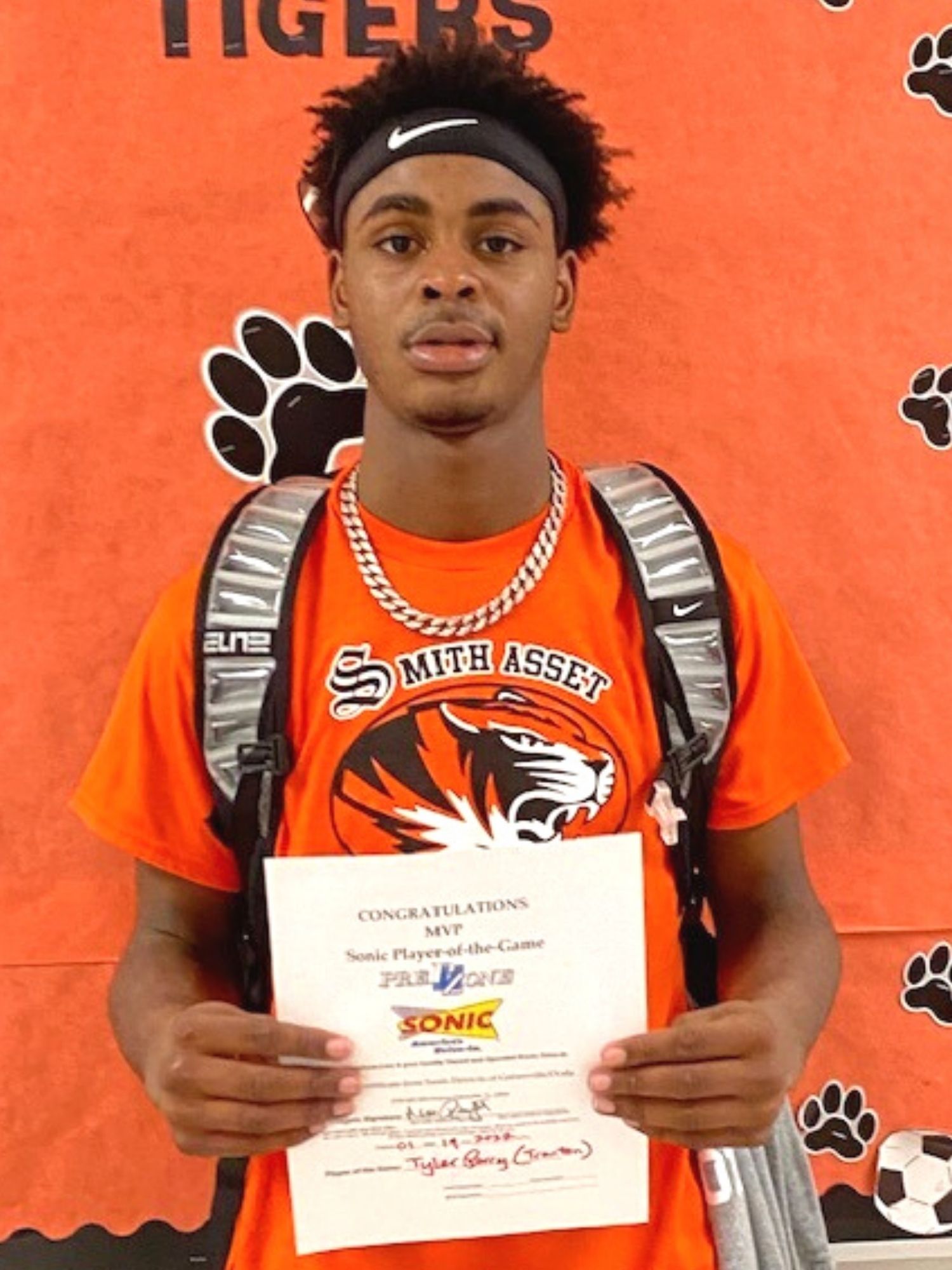 Trenton boys basketball Tyler Perry Sonic Player of Game