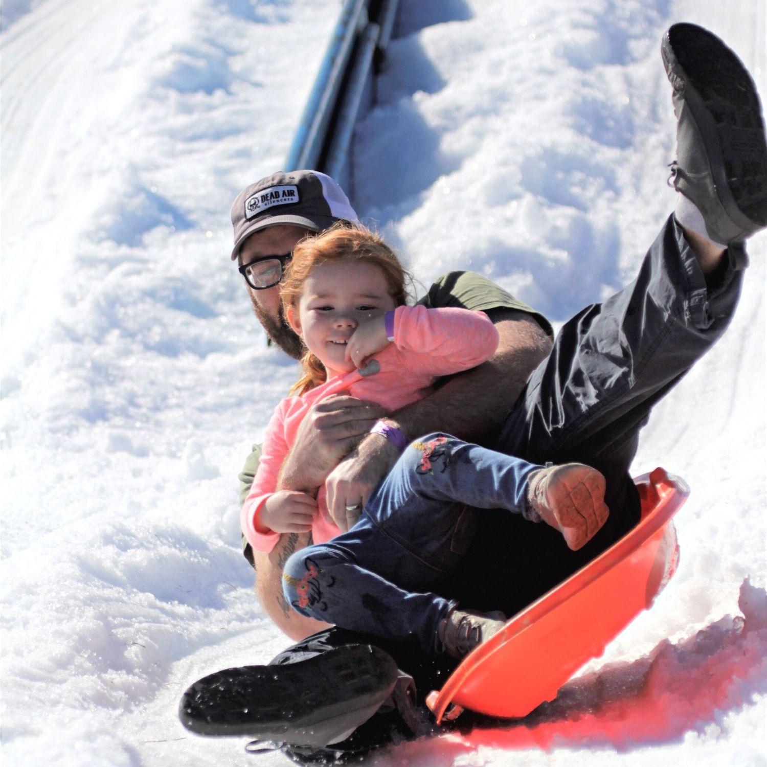 Brian and Savannah Reed at Kirby Family Farms annual Snow Day for the Kimberly Morales Foundation