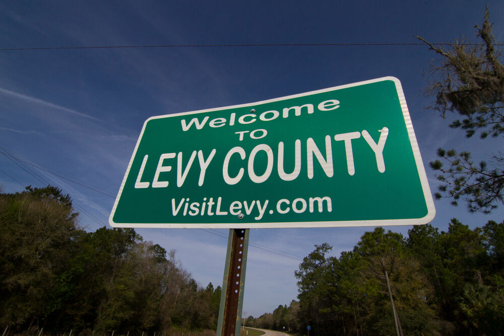 Levy County street sign