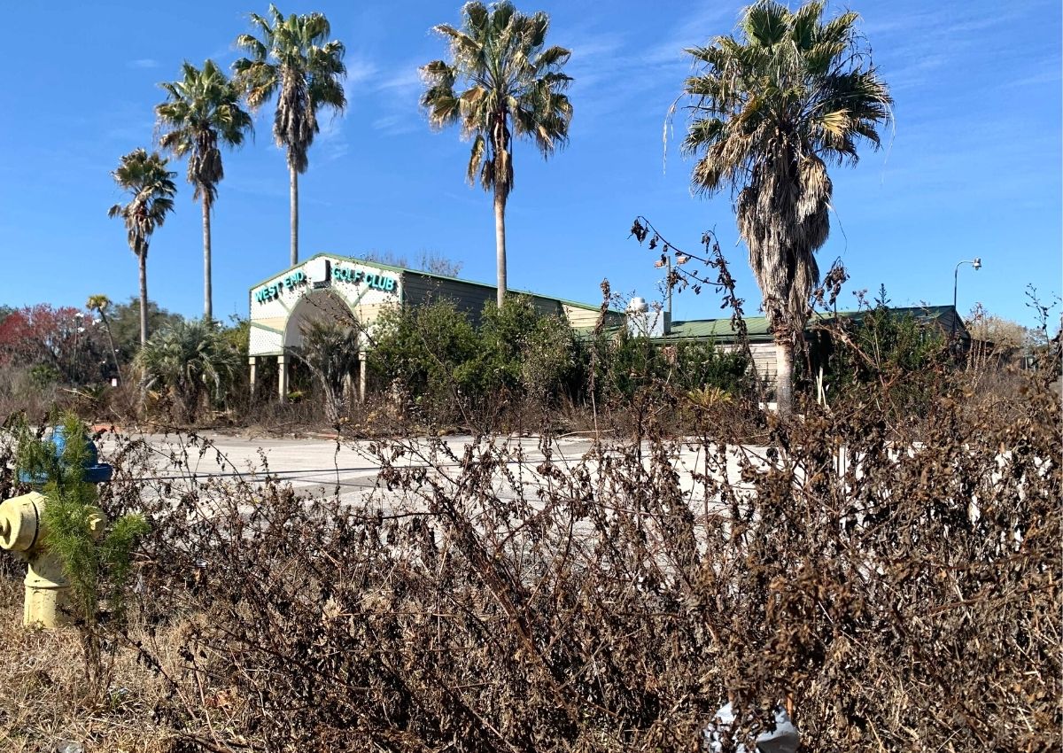 West End Golf Club in weeds