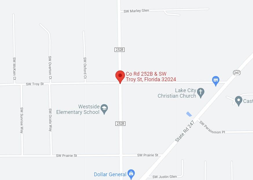 SW Troy Street and County Road 252B