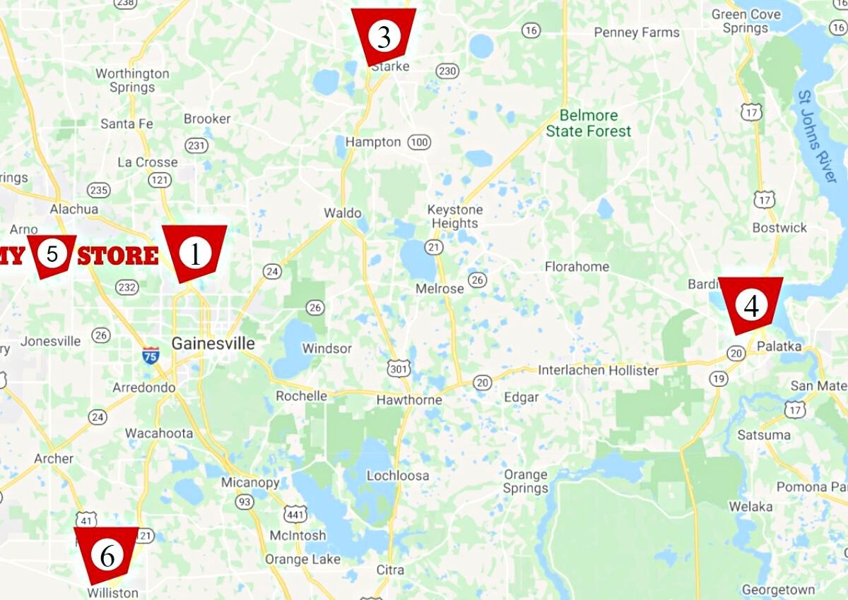 Tractor Supply Company area location map