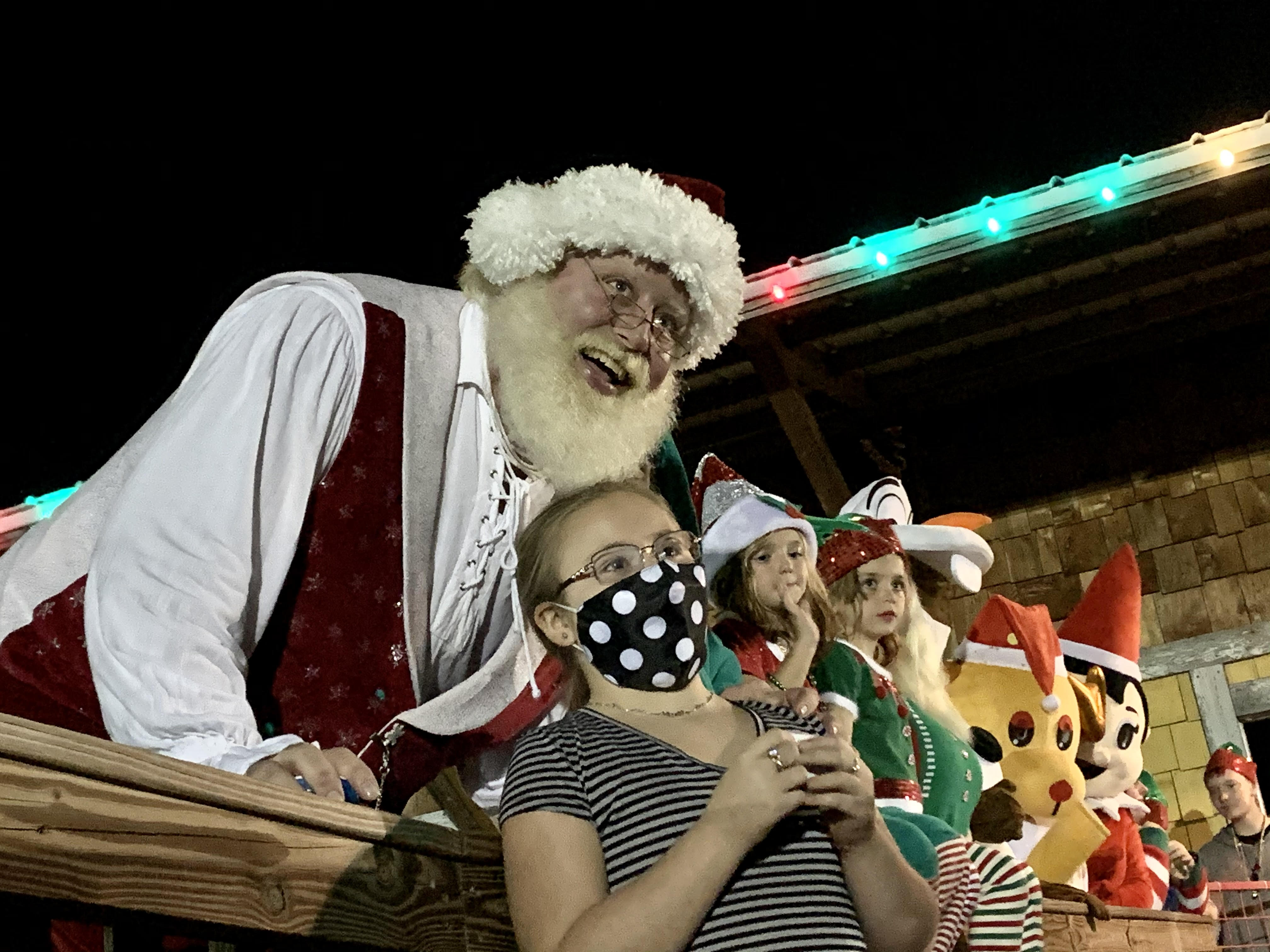 Santa Claus at the Kirby Farm Christmas Train in Williston, FL.