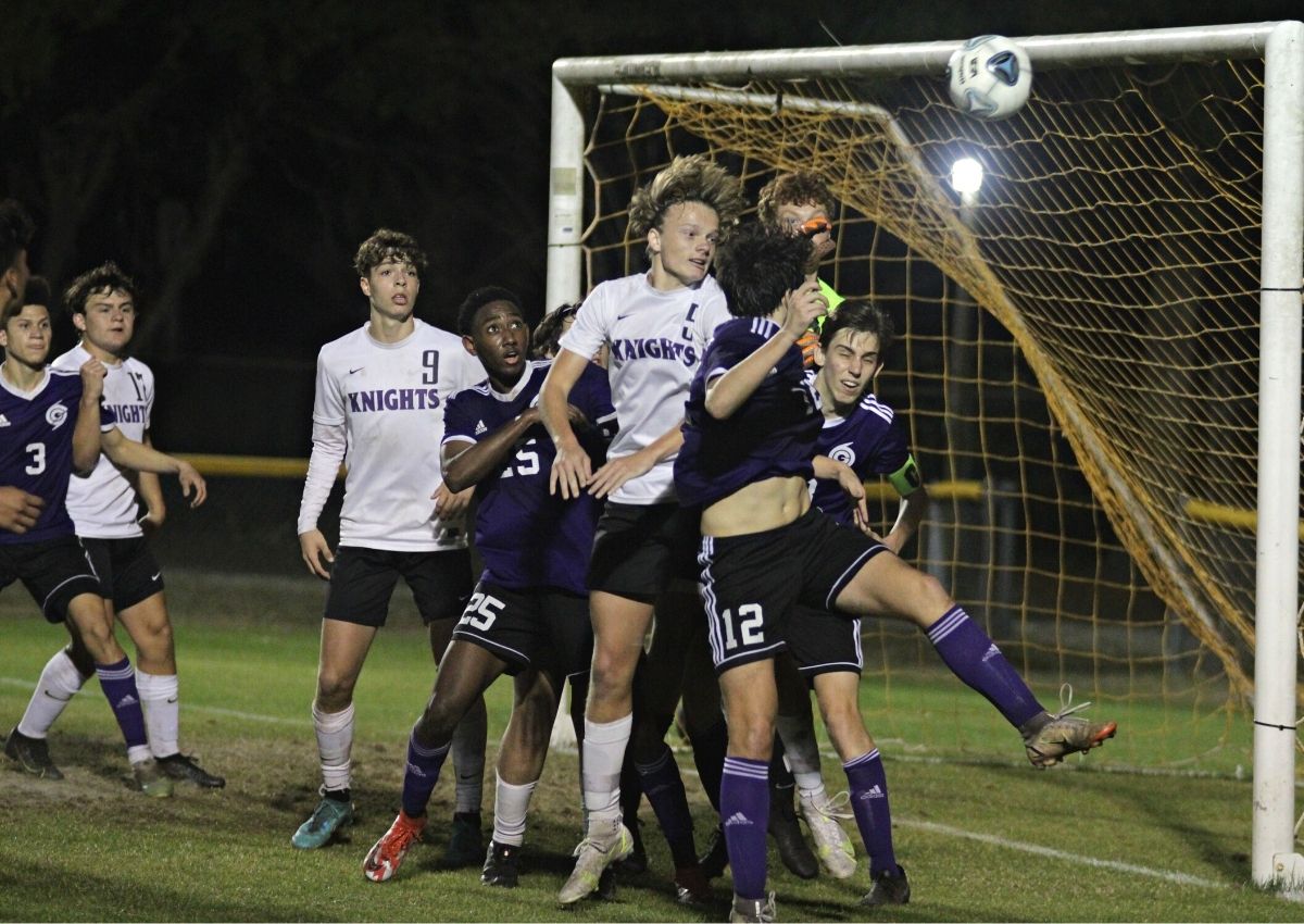 Gainesville's Ryleigh Peyer attempts to head in a goal in final minutes