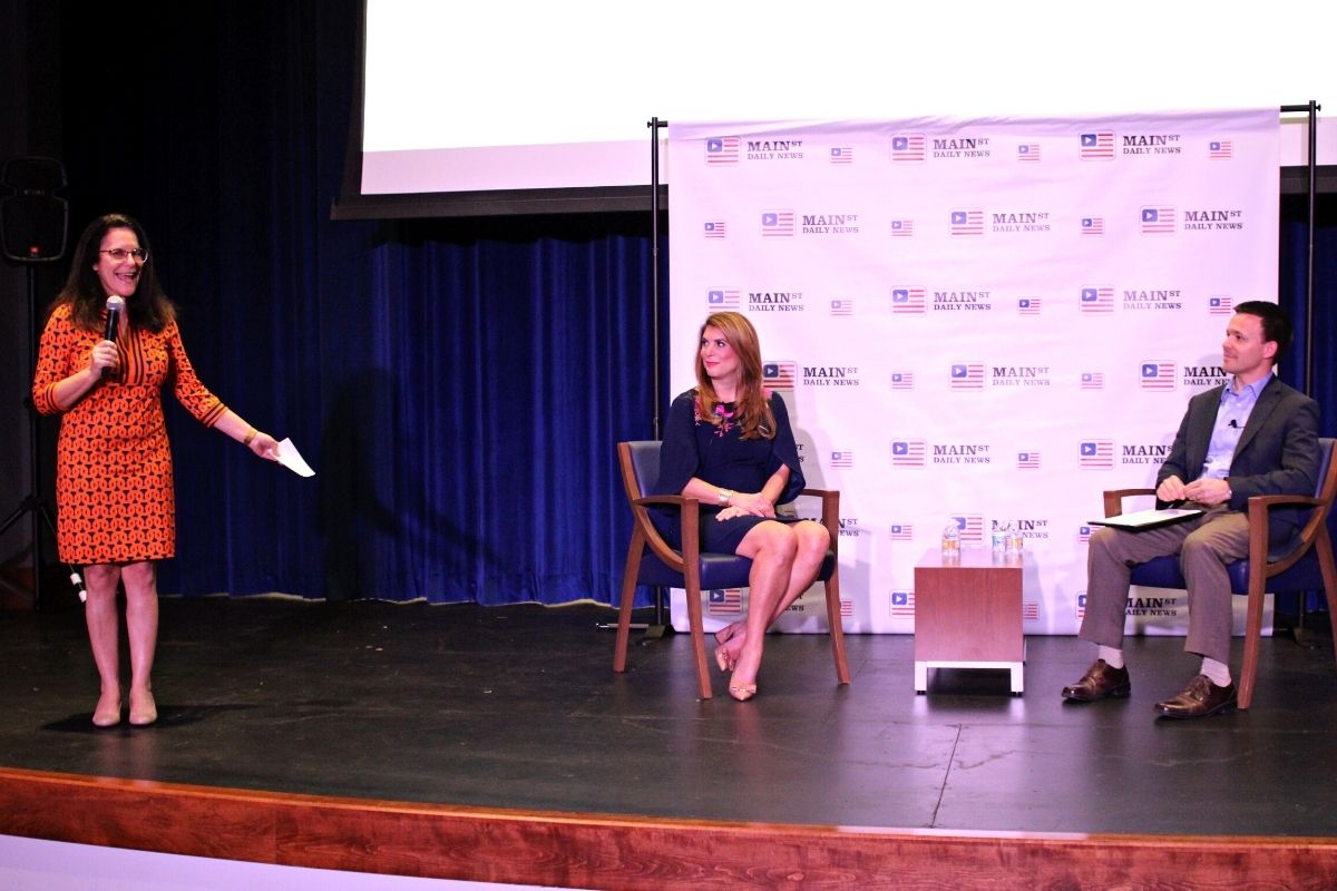 Santa Fe College's Patti Locascio introduces Supreme Court Justice Jamie Grosshans and J.C. Derrick