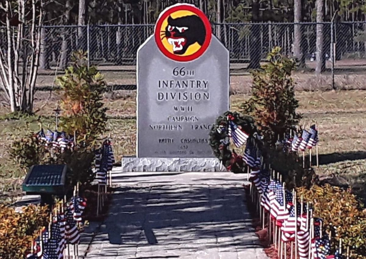 66th Infantry Division Memorial at the 2020 ceremony