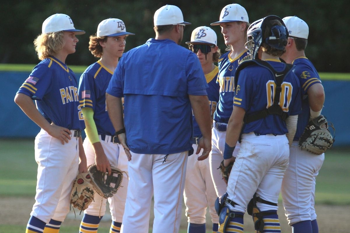 Newberry meeting on the mound in 6th inning