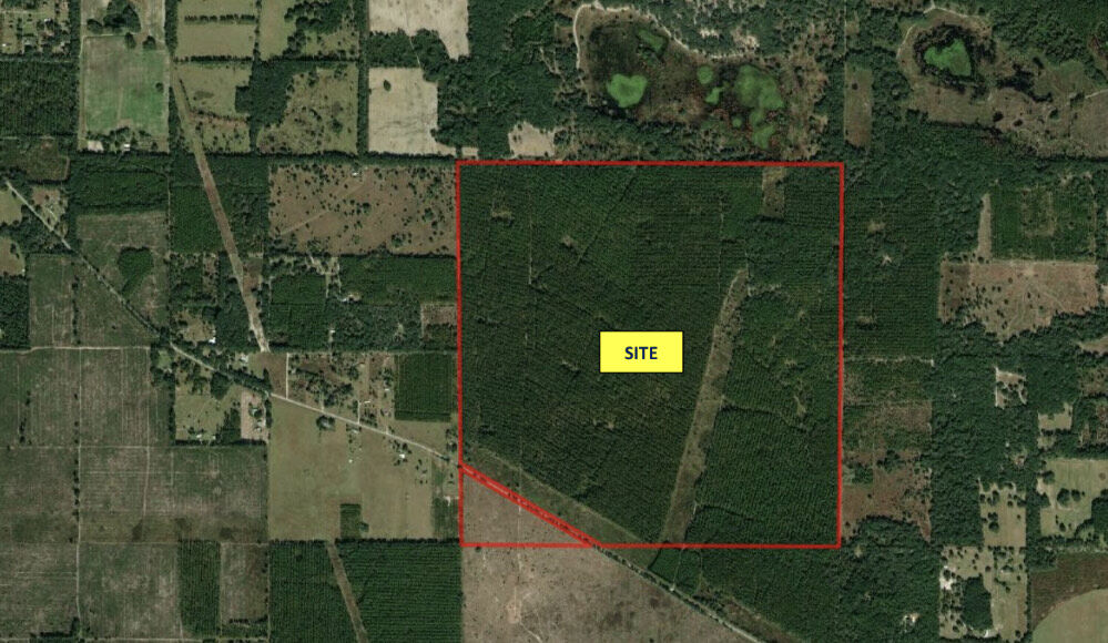 Map of proposed solar facility in Archer, Florida