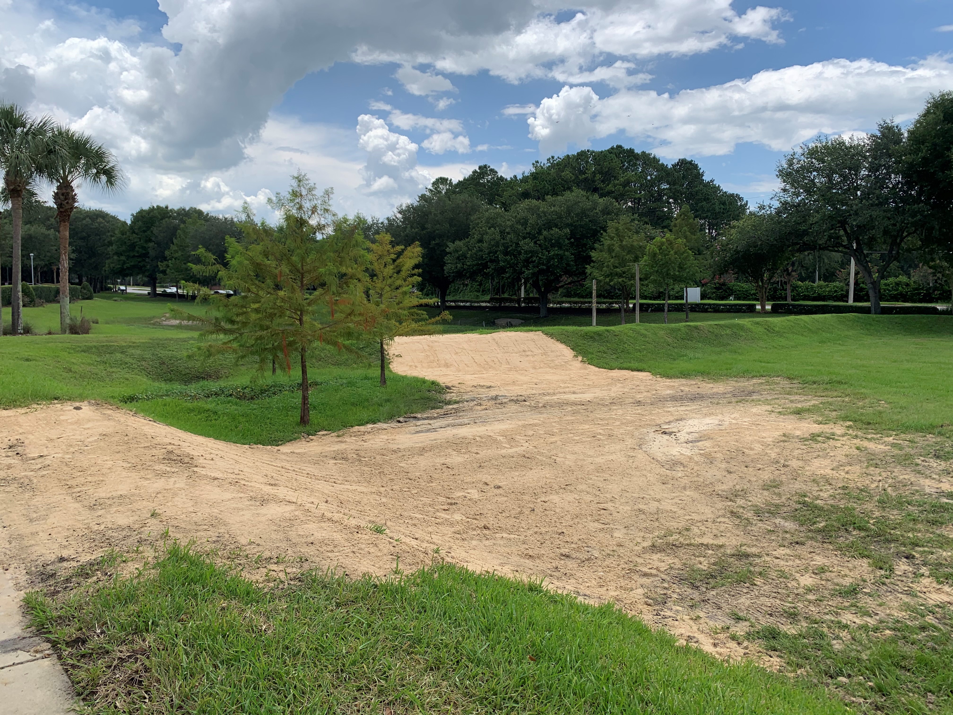 Patched ground at Tioga Town Center