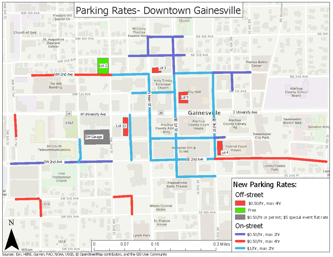 Downtown Gainesville map