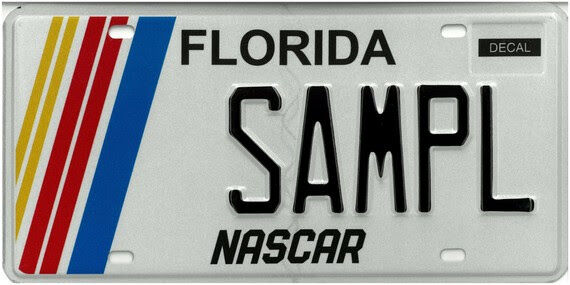 Florida NASCAR specialty license plate