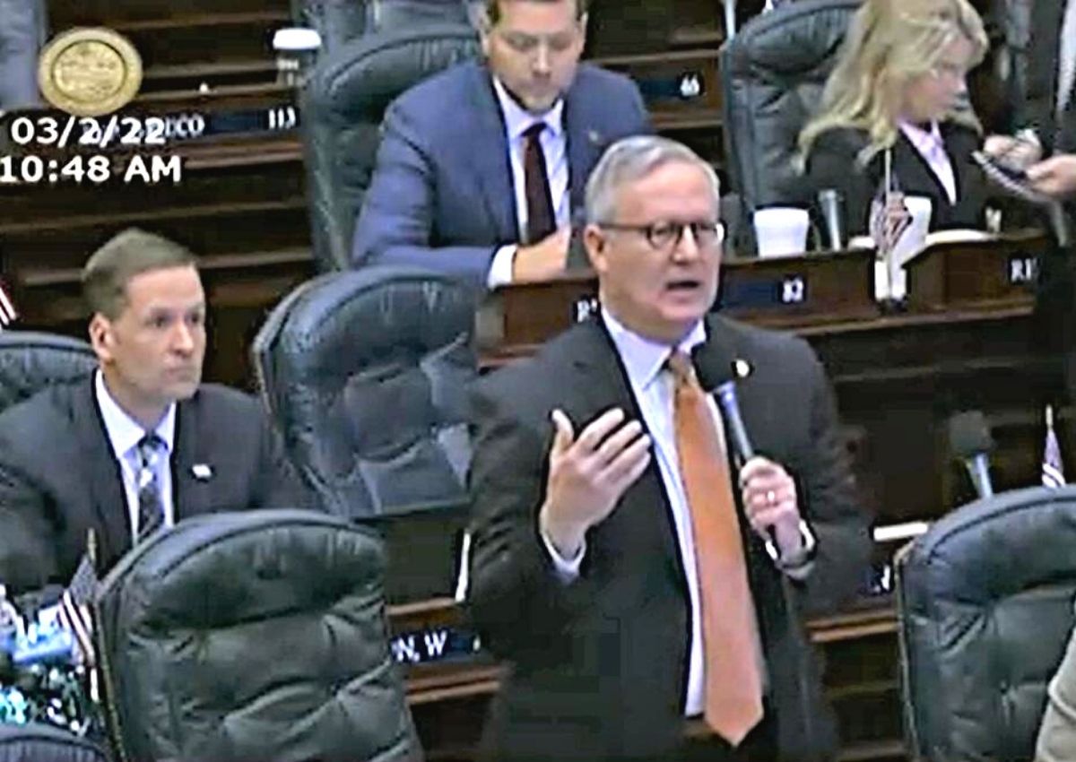 State Rep. Chuck Clemons speaking to the House regarding HB 1493