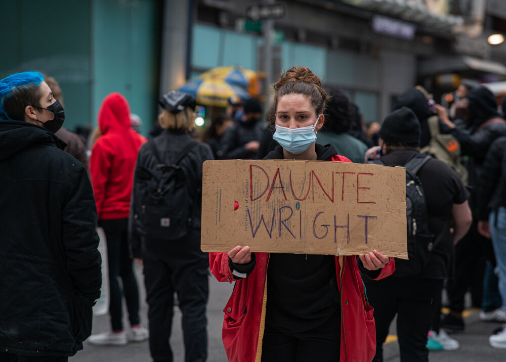 People took to the streets in New York City last week to protest the shooting of Daunte Wright by a Minneapolis police officer.