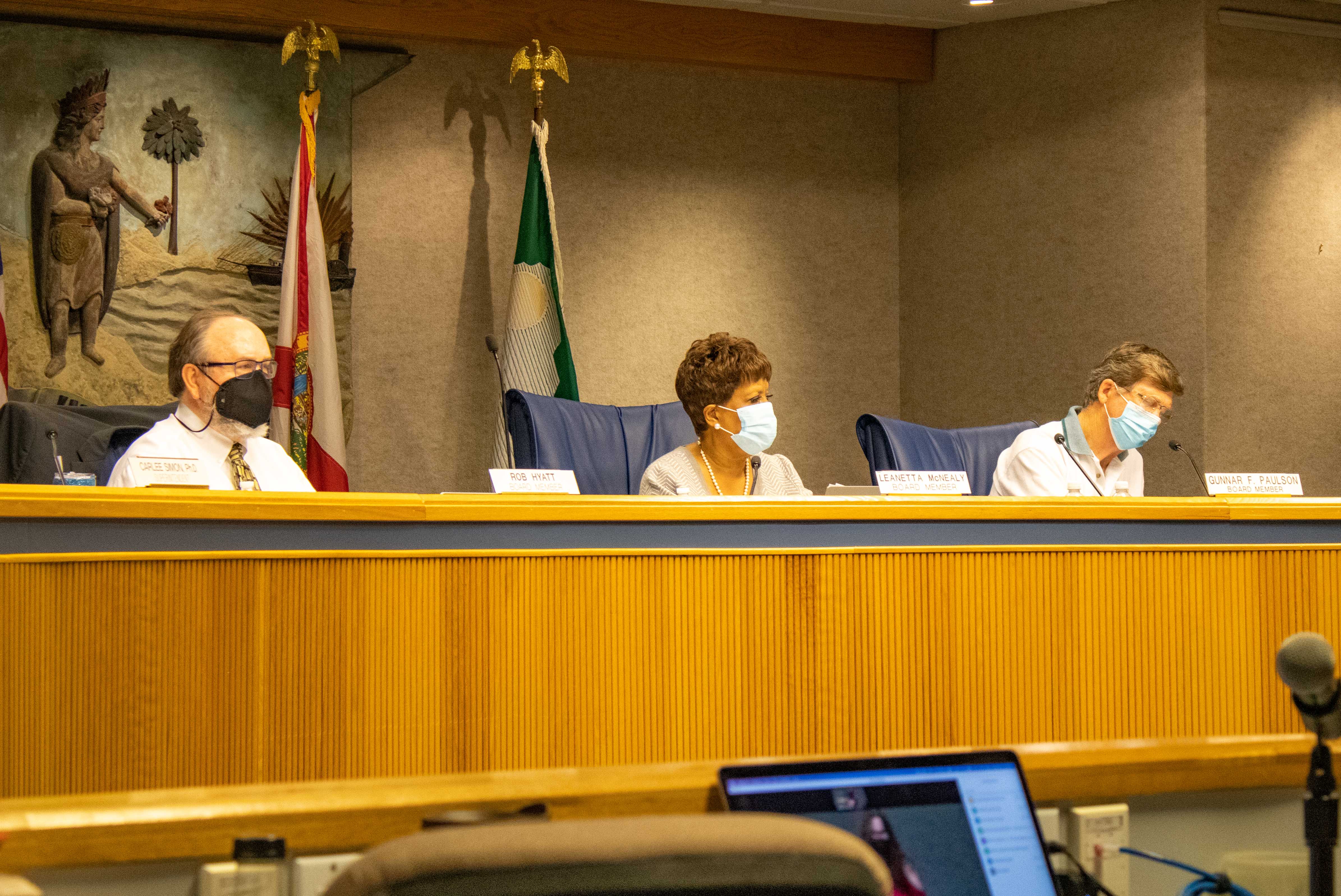 SBAC members Rob Hyatt, Leanetta McNealy and Gunnar Paulson