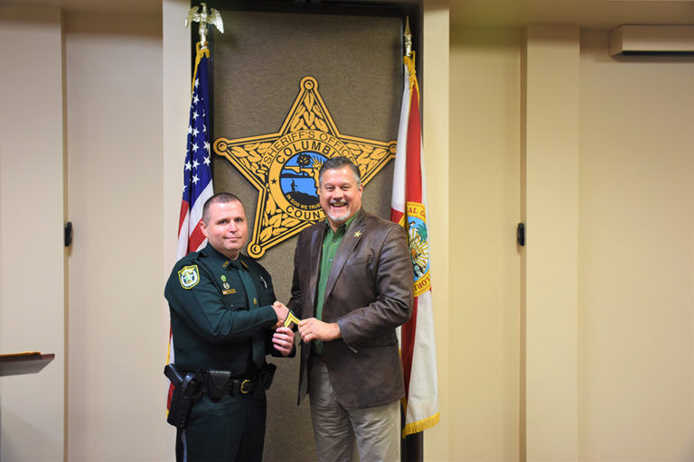 Corporal Brett Sullivan (left) was promoted to the rank of Sergeant.