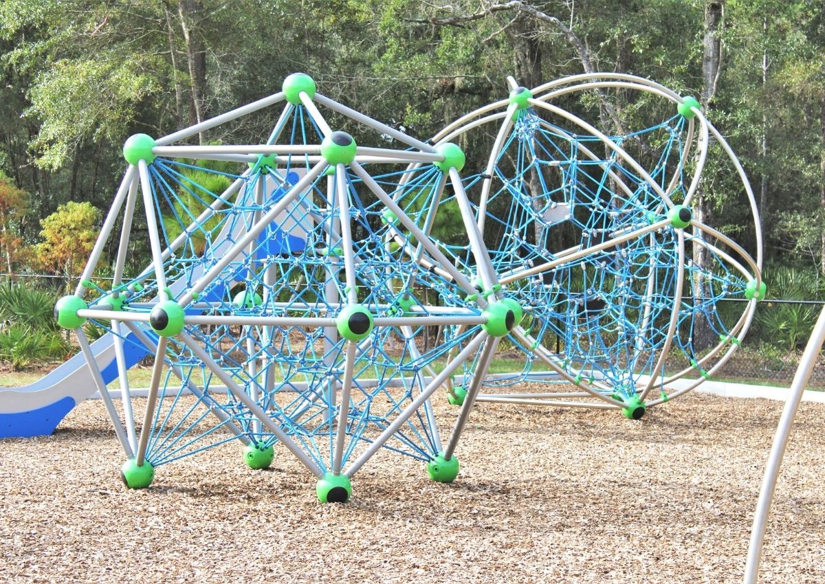 Unity Park new playground equipment in various shapes
