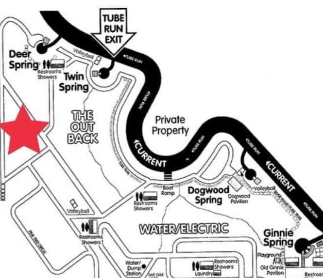 Ginnie Springs map