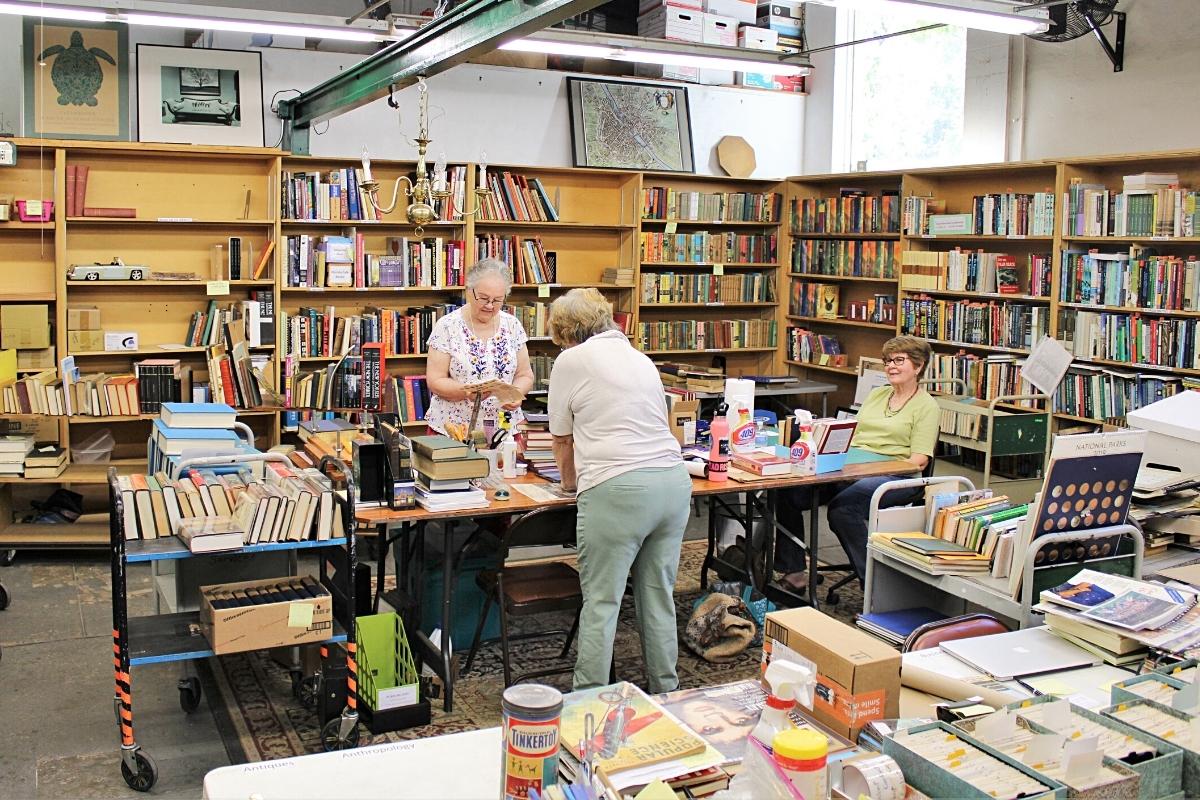 Volunteers sort make repairs in Collector's Corner