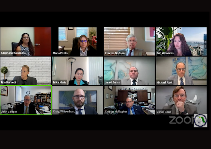 Zoom court proceeding in Leon County, Florida